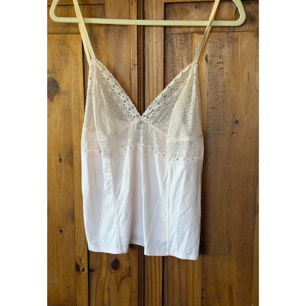 NWOT  Vintage Alfani Pink Lace Camisole Size XL